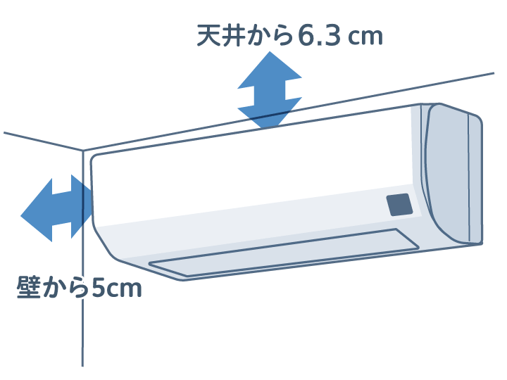 エアコン室内機設置位置